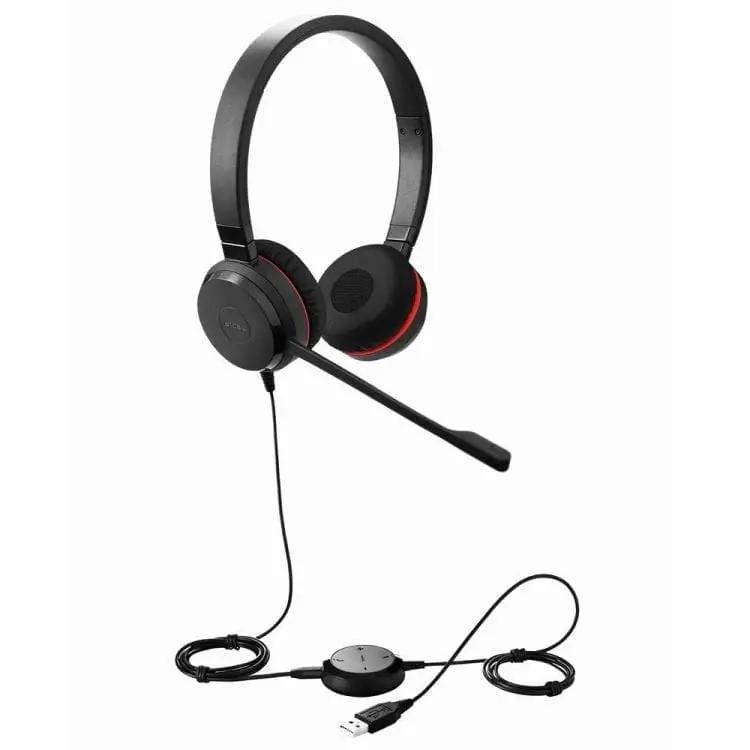 Jabra Evolve 30 II Stero On Ear Wired Headphone with Mic